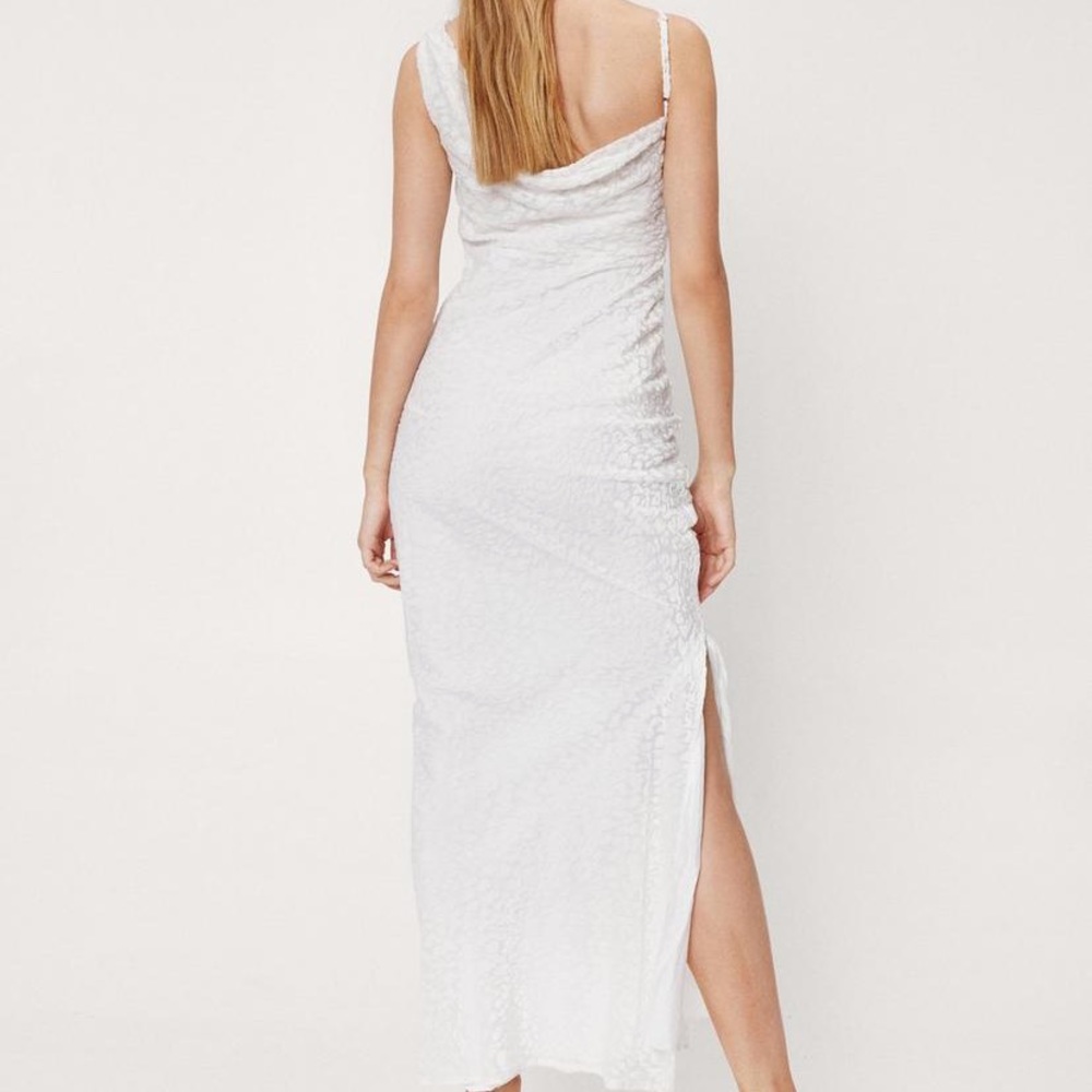 Nasty Gal | White Cowl Neck Maxi Dress